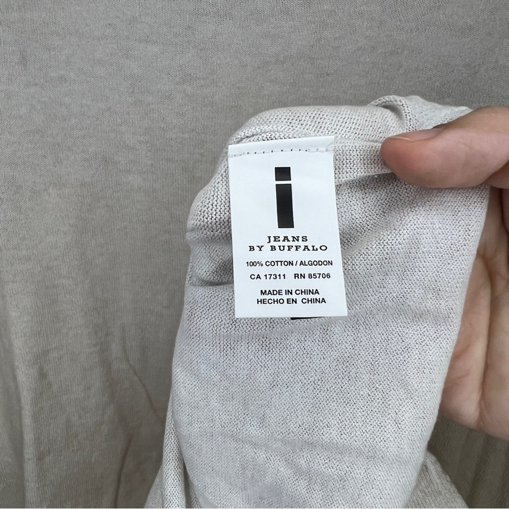 I Jeans by Buffalo Long Sleeve Shirt Cream Size Large - Picture 4 of 7